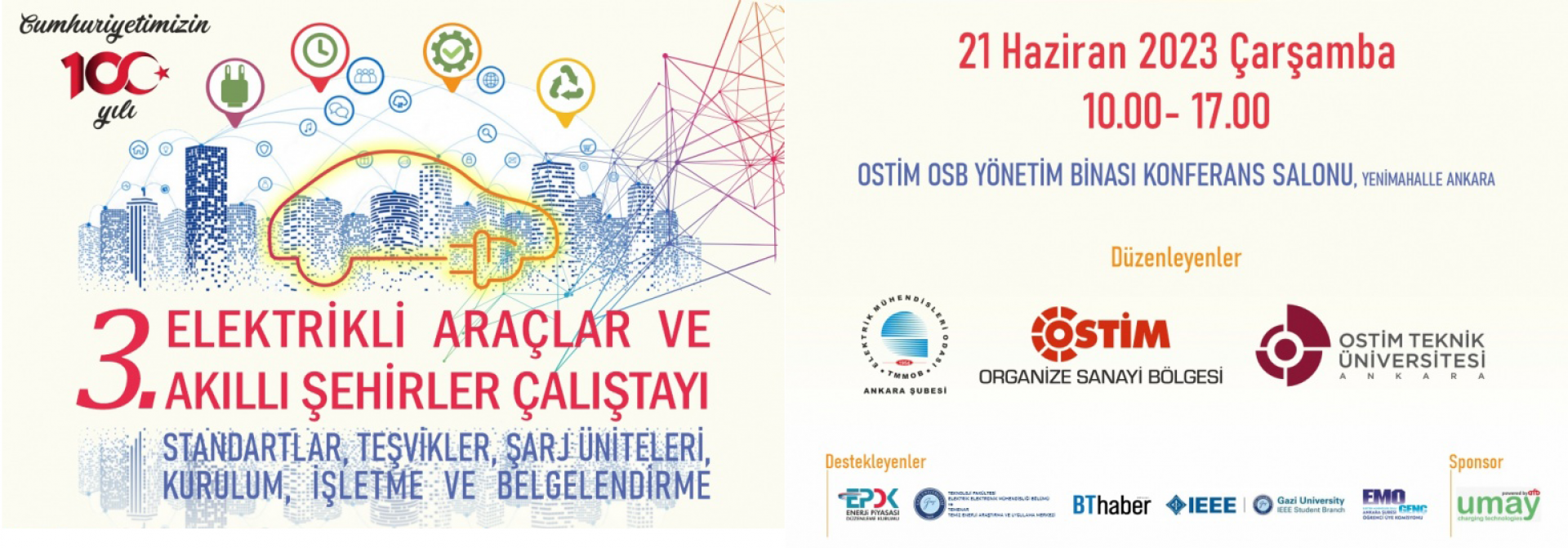 Elektrikli Araçlar Ve Akıllı Şehirler Çalıştay Serisinin Üçüncüsü 21 Haziran’da Ankara’da Gerçekleştirilecek