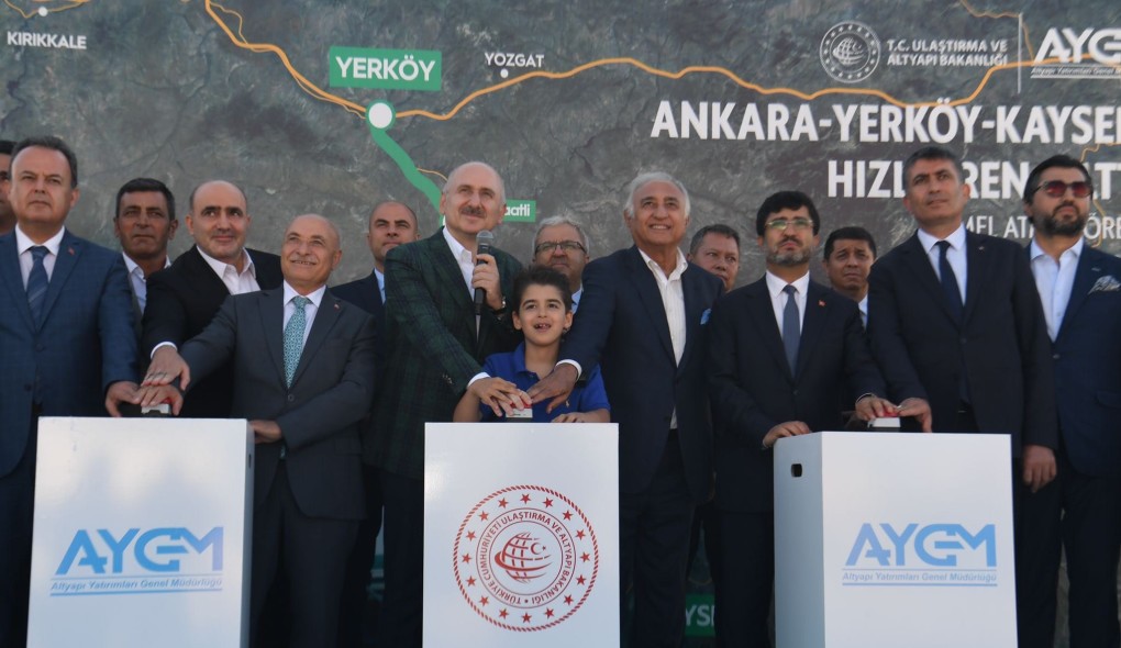 Ankara-Yerköy-Kayseri Hızlı Tren Hattı’nın Temeli Cumhurbaşkanı  Erdoğan’ın Teşrifleriyle Atıldı