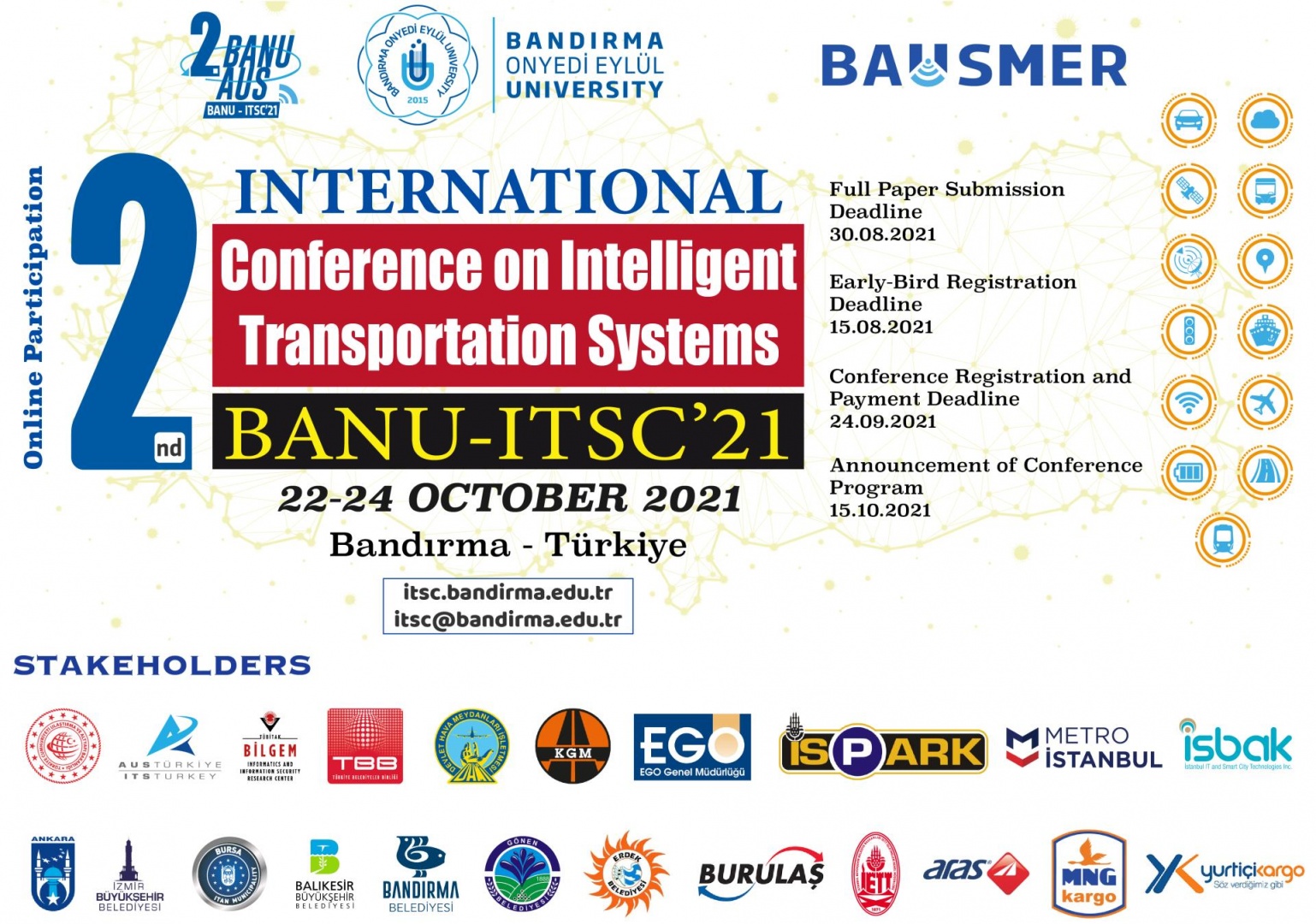 BANU-ITSC’21 - Akıllı Ulaşım Sistemleri Konferansı AUS Türkiye Özel Oturumu
