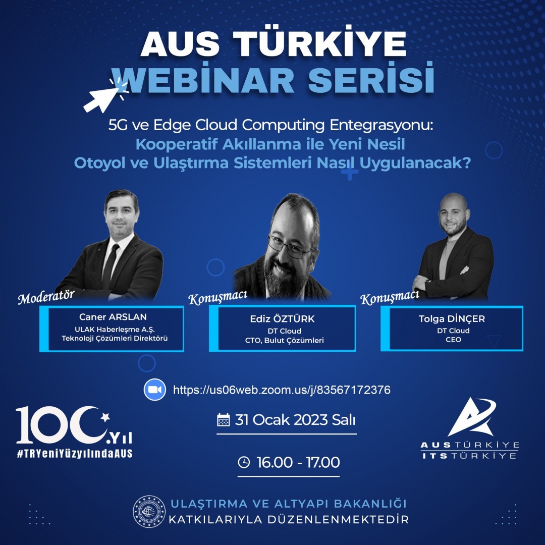 AUS Türkiye Webinar Serisi : Kooperatif Akıllanma ile Yeni Nesil Otoyol ve Ulaştırma Sistemleri Nasıl Uygulanacak?